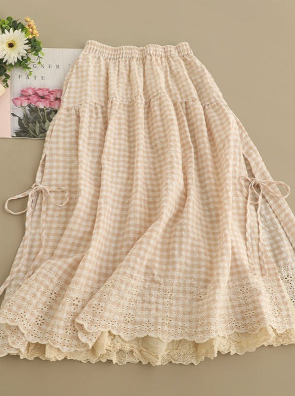 Double Layered Plaid Dress