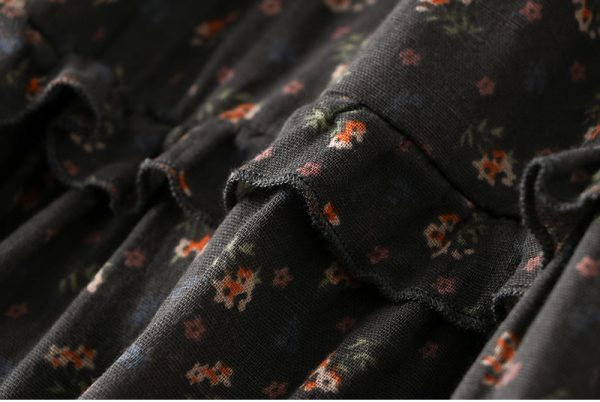 Vittlr Floral Print Big Hem A Skirt