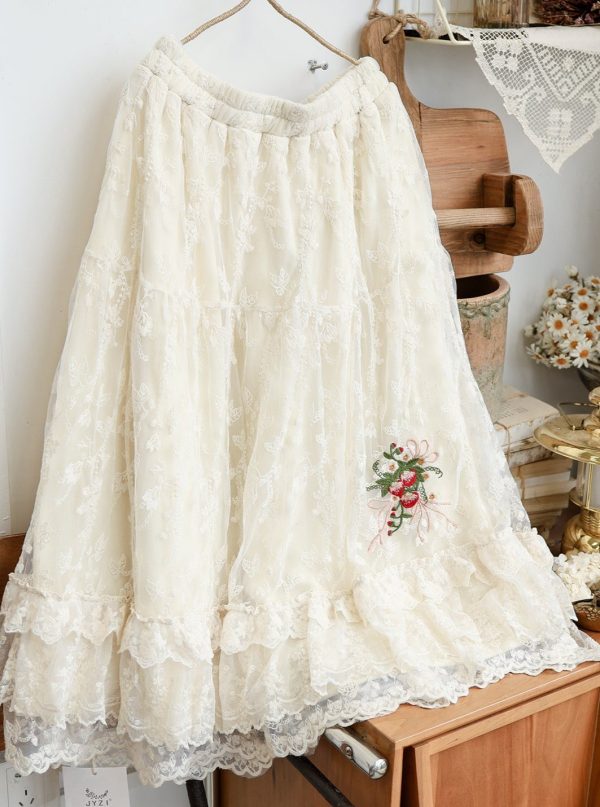 Fleece Lined Lace Skirt